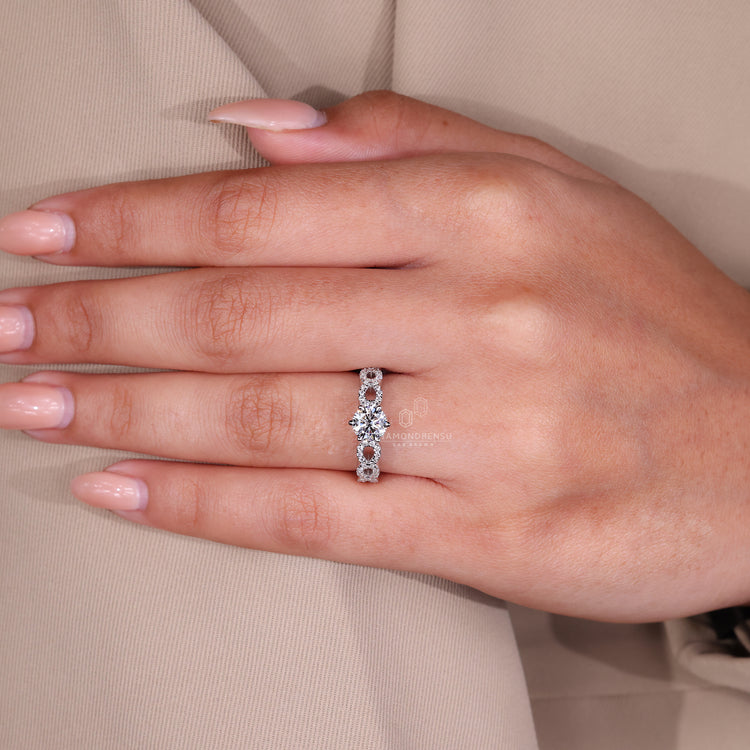 Lab Grown Diamond ring in a classic solitaire setting.