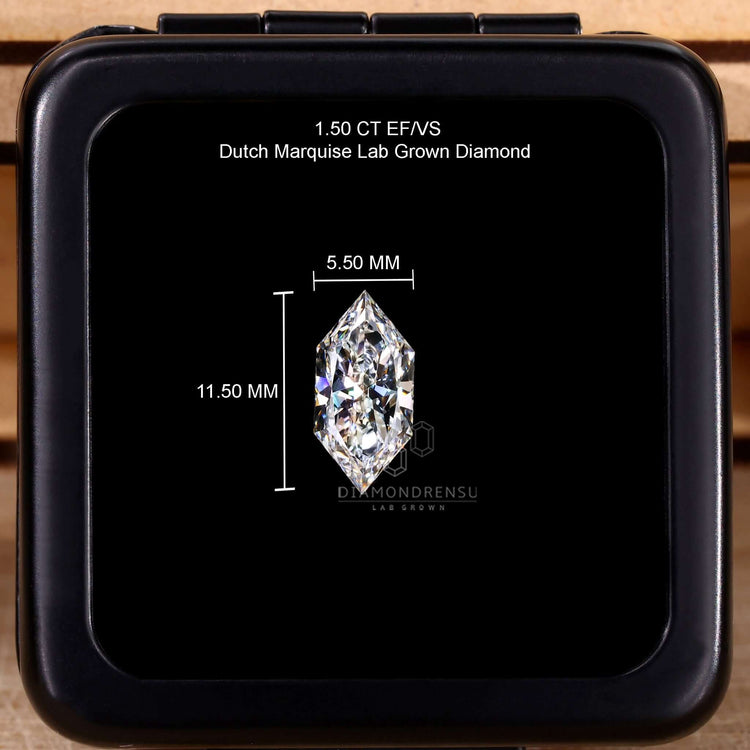 IGI Certified lab grown loose diamond 1.50 carat Dutch marquise diamond