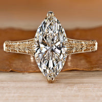 Marquise ring in a vintage style.
