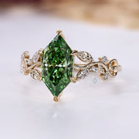 Dutch marquise engagement ring with marquise side stones.