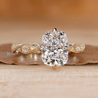 Art Deco cushion cut diamond ring.