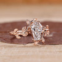IGI certified coffin cut diamond ring with solitaire style.