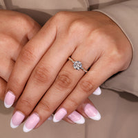 IGI certified Vintage Diamond Ring with milgrain and pave setting.