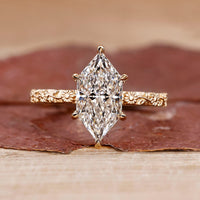 Art deco engagement ring featuring a Dutch marquise diamond, designed with vintage-inspired details.