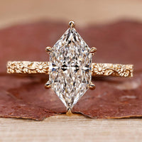 Art deco engagement ring featuring a Dutch marquise diamond, designed with vintage-inspired details.