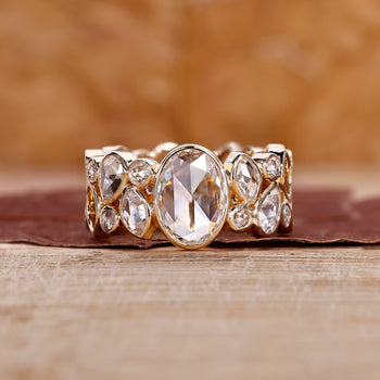 Unique design ring with elegant and modern appeal.