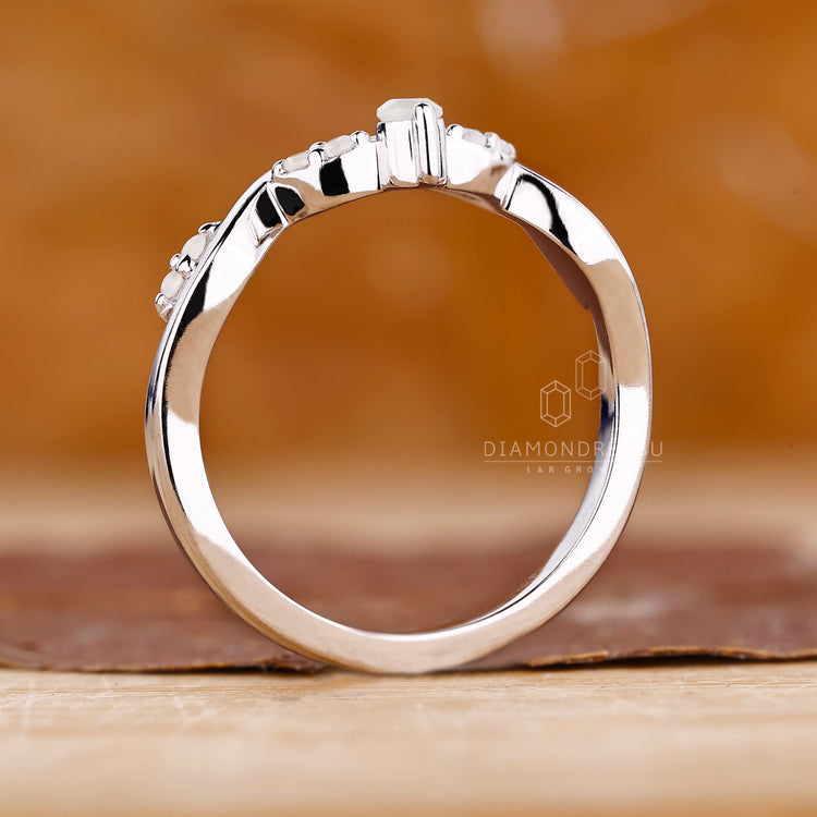 Buy moonstone wedding band from Diamondrensu.