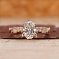 Vintage diamond engagement ring with intricate handmade details.
