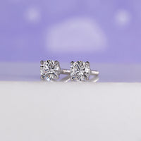 White Gold Earring 0.50 TCW - Round Cut Diamonds