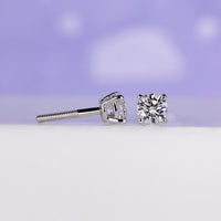 White Gold Earring 0.50 TCW - Round Cut Diamonds
