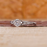 White gold engagement ring diamondrensu engagement ring split shank engagement ring.