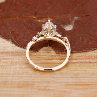 Prong setting ring with securely placed center diamond.