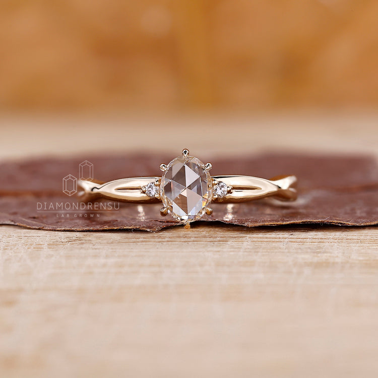 Three stone engagement ring symbolizing your journey of love.