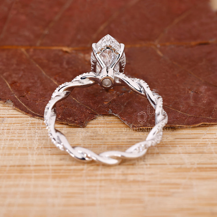Lab Grown Diamond showcased in a solitaire setting under natural lighting.