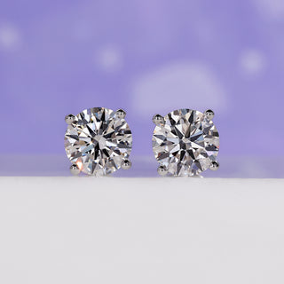 4 CT Diamond Earrings in an elegant handmade design with Lab Grown Diamond.