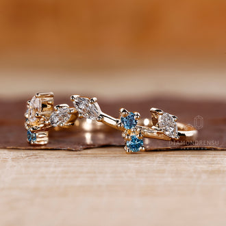 Buy wedding band that matches a custom diamond band.