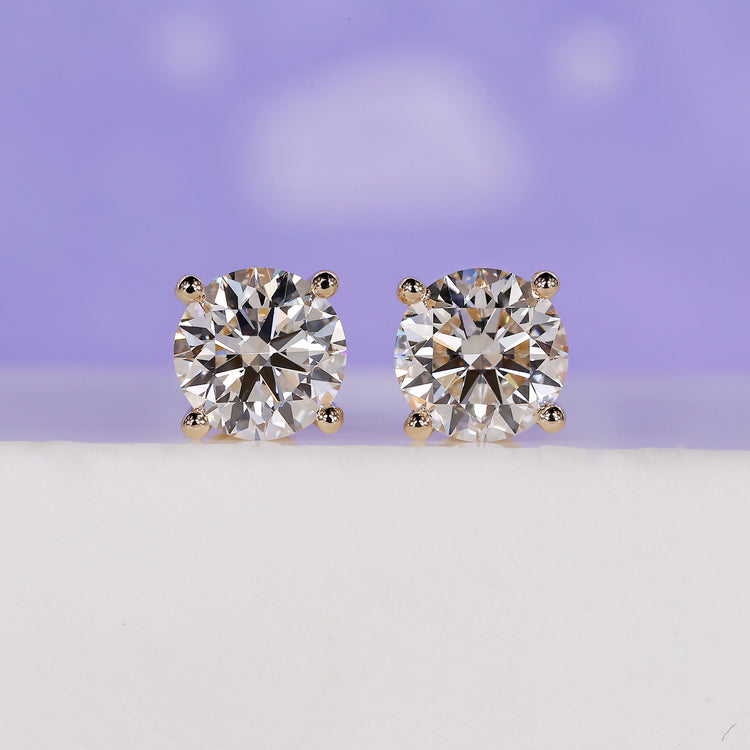 Elegant 3 carat diamond earrings with stunning brilliance.