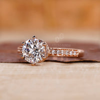 A hidden halo diamond ring with elegant sparkle