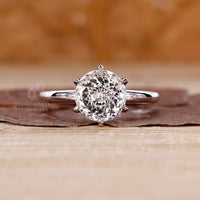 White gold diamond ring designed for a modern look.