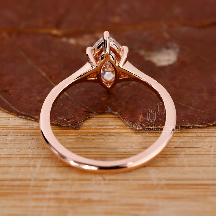 Diamondrensu ring with rose gold finish.
