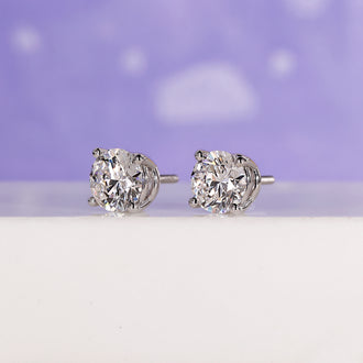 Push back earrings in white gold diamond earrings style for timeless charm.