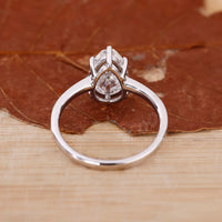 Elegant pear cut diamond ring with classic prong setting.