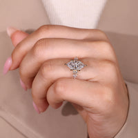 Vintage-inspired Dutch Marquise Ring with round and kite side stones.