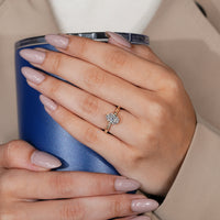 Handmade nature inspired oval diamond ring by Diamondrensu.