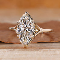 Marquise lab grown diamond ring.