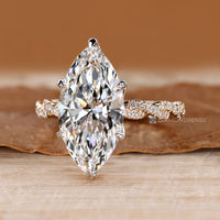 Lab grown diamond completes this handmade ring.