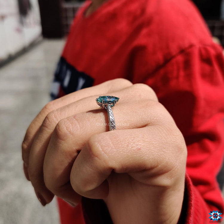 White gold ring with a smooth polished finish.