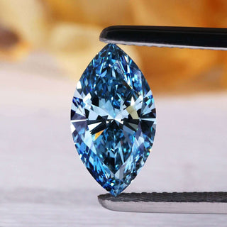 This lab grown blue diamond is IGI certified.