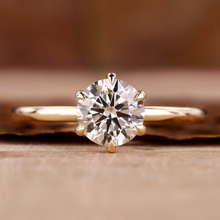 lab grown diamond solitaire ring