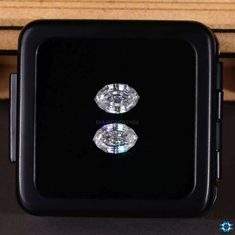 Moval Step Cut moissanite pair for unique settings.