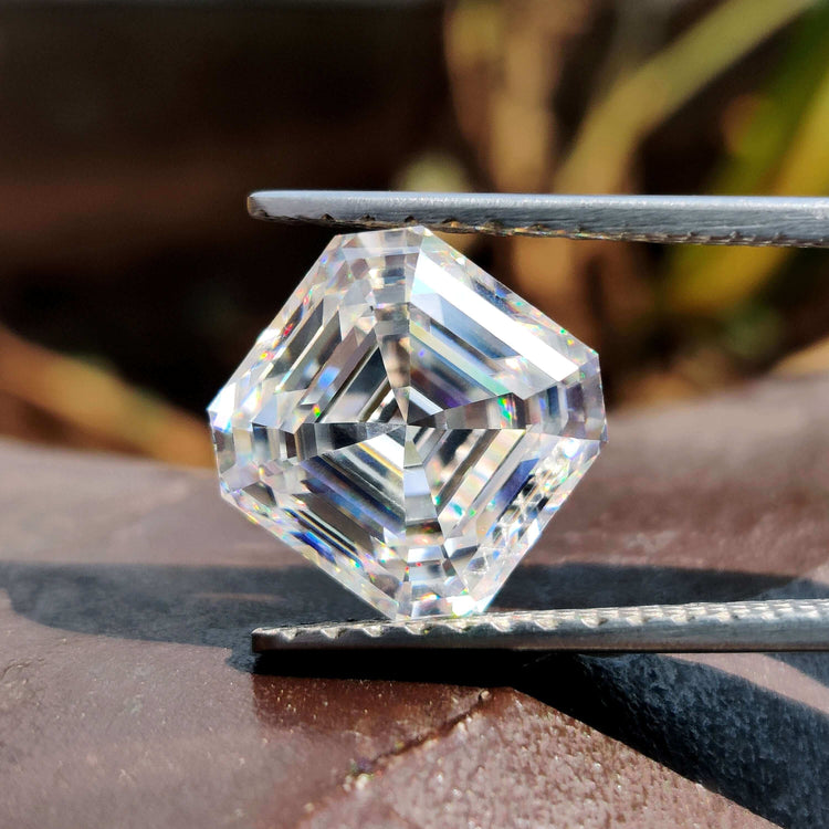 Asscher cut moissanite loose moissanite stone.