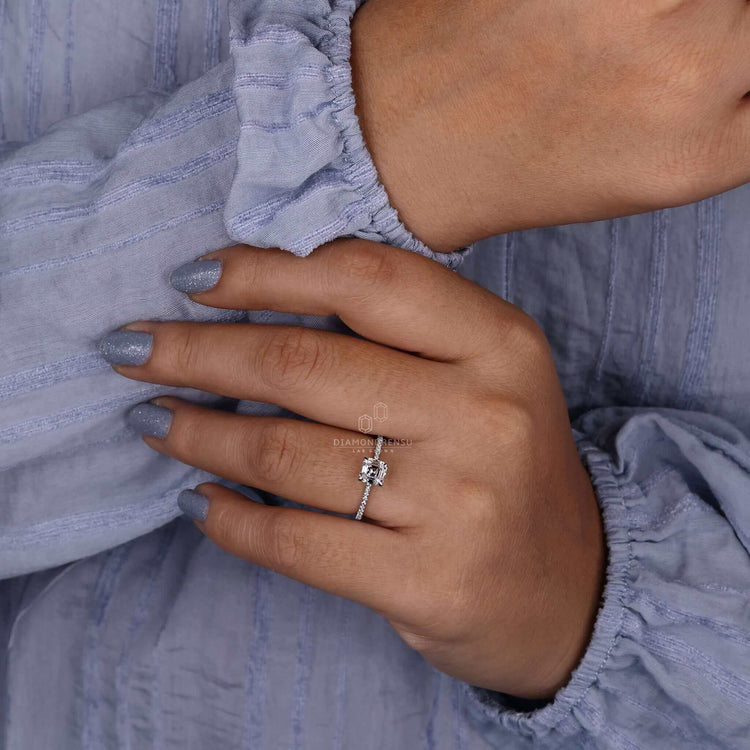 lab created diamond ring