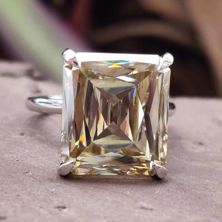 Moissanite Solitaire Ring with delicate craftsmanship.