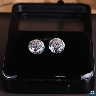 Antique cut loose moissanite stones in Portuguese Rensu cut with 0.25 to 4.0 carats total.