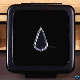 Diamondresnu moissanite loose stone in Pear Portrait Cut.