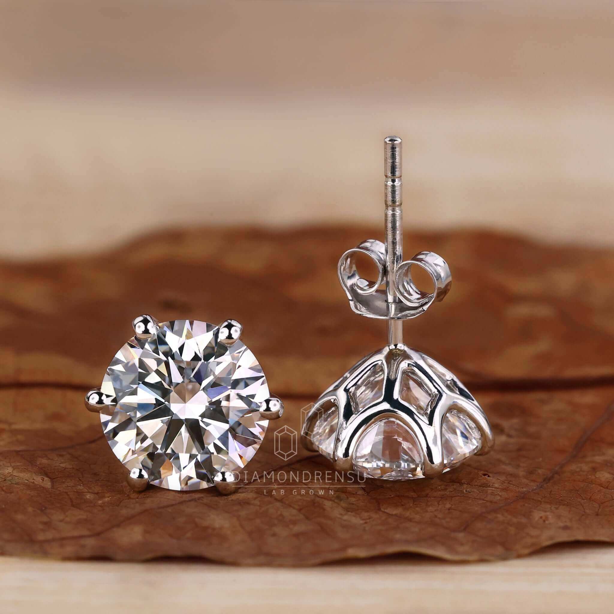 lab created diamond earrings