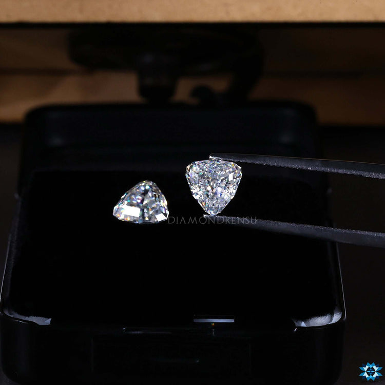 0.50 to 4.0 TCW listed under Antique Trillion Cut moissanite stones.