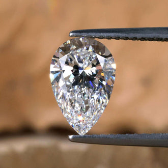Pear cut diamond lab grown diamond loose stone.