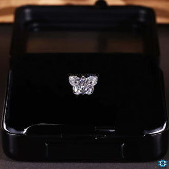 Diamondresnu 0.92 CT Butterfly Cut moissanite stone.