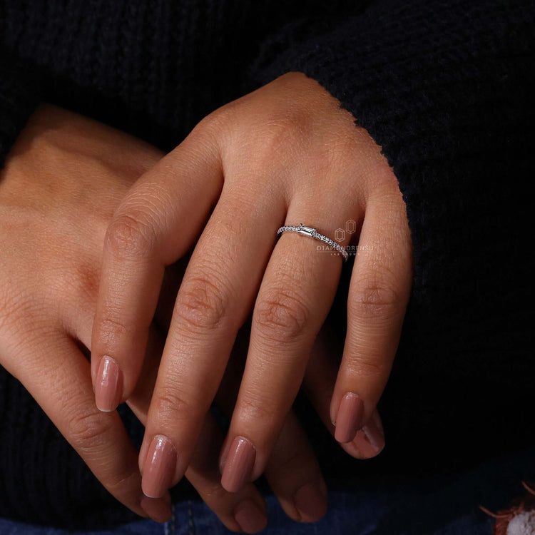 baguette diamond band