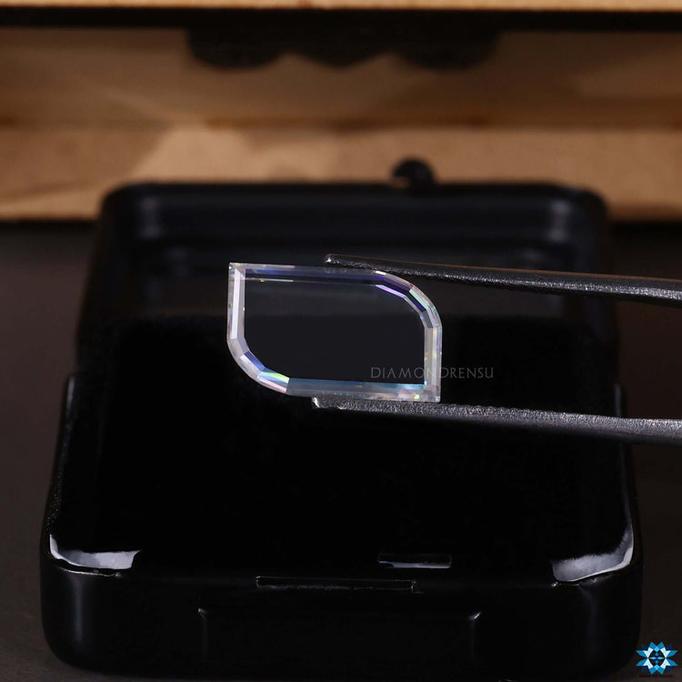 Portrait Cut Moissanite perfect for unique custom rings.