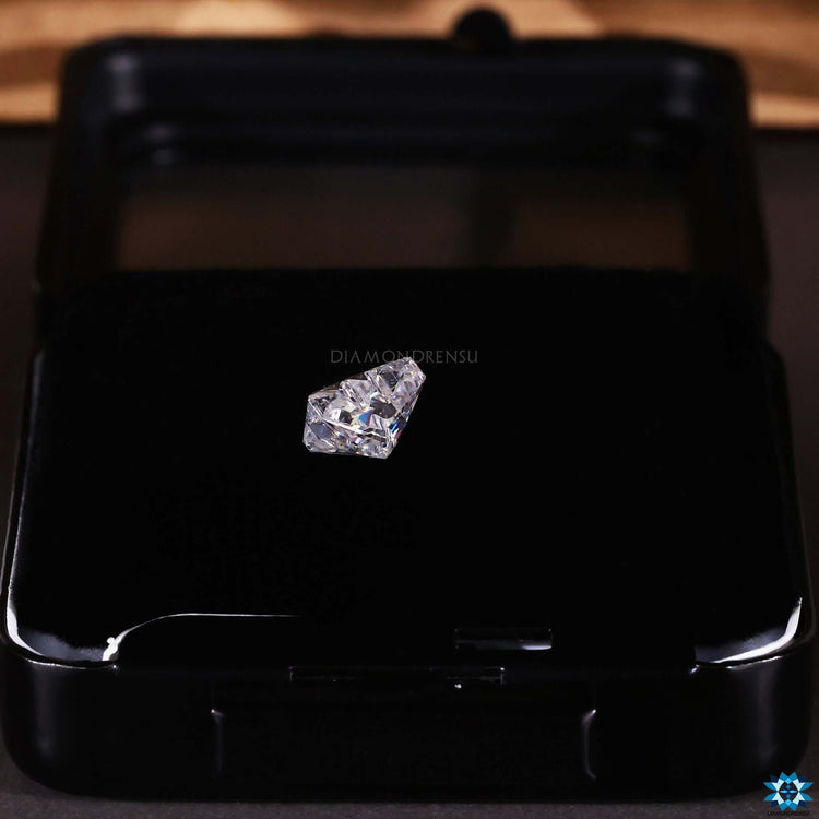 Antique Cut loose moissanite stone in butterfly shape.