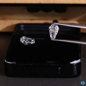 Buy loose moissanite stones with coffin cut antique style from Diamondrensu.