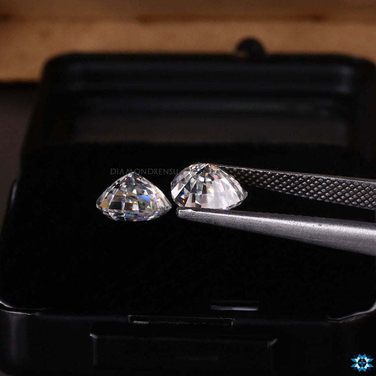 Heart Step Cut Moissanite stones from Diamondresnu.