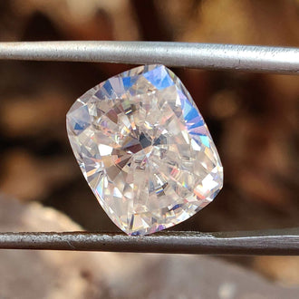 4.43 carat elongated cushion cut moissanite loose stone.