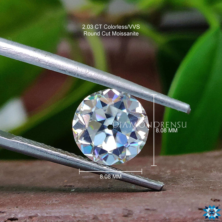 OEC Moissanite Stone displayed as a loose option for jewelry.